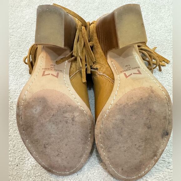 Mark Fisher Women's Tan Fring Peep-Toe Ankle Boots, size 7M - Picture 8 of 8